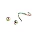 Adecco LLC 10x Multifunction Stainless Steel S Twist Nose Lip Ring Earring Piecring Jewelry 20Gauge
