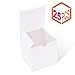 MESHA Cardboard Gift Boxes 25 Pcs-4X4X4in Favor for Bridesmaid Proposal/Birthday/Party/Wedding, Kraft Paper Present Packaging Box with Lid, Decorative Gift Wrap Boxes Bulk for Crafting/Cupcake -White