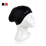 Kamor® ＃4 swimming/swim cap/caps - The premium large Silicone Swimming Cap/hat For Longer Hair & High-Volume Hair Styles with beautiful design - Protect long hair & Anti-slip & Highly elastic & Large stretch - Greater durability than latex swimming hats - Eco-Friendly, Non-Allergenic & Lightweight -more suitable for women/girls