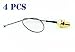 Pack of 4 RF U.FL(IPEX/IPX) Mini PCI to RP-SMA Female Pigtail Antenna Wi-Fi Low Loss Coaxial Cable 1.13mm (6 inches /15cm)