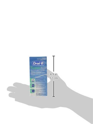 Oral-B Super Floss, 50 Pre-Cut Strands, Mint (Pack of 3)
