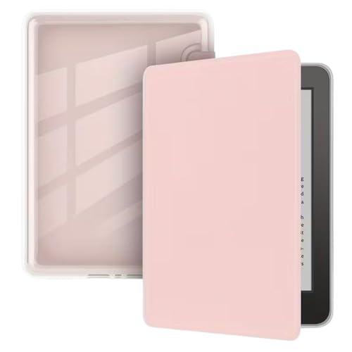 Capa Para Kindle 11ª Geração 2024 e 2022 (C2V2L3 e RS23CV) 6 Polegadas Acrílico Sistema de Hibernação - Fechamento Magnético (Rosa)