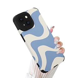 Wlxee Compatible iPhone 15 6.1 "2023 Wave Pattern