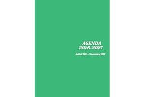 Agenda 2026-2027: semainier grand format A4 vert - Planificateur hebdomadaire 1 semaine sur 2 pages - 18 mois de juillet 2026