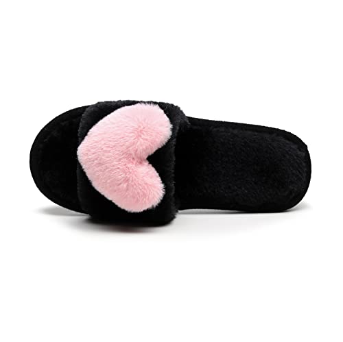 Fur Slippers Fuzzy Slides Kids Aliexpress Rainbow Fox Fur Slides