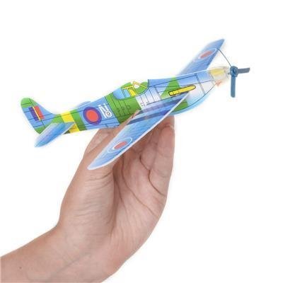 Kidsco Flying Glider Planes - Toy For Party, Kids & All Ages - Hand Launch - Easy Assembly - Styrofoam Assorted, 8 Inch (SET OF 24) - By