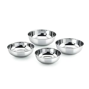Neelam Stainless Steel 6 22G Mukta Vati, 250 ml, Silver, Set of 4