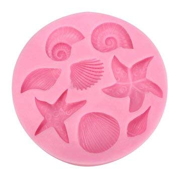 3D Silicone Sea Shells Starfish Sea Snail Fondant Cake Chocolate Mold Mould Cake Decoration - Bakeware & Accessories Fondant Pastry Moulds