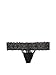 VICtORIA'S SECRET PINK Allover Tropical lace Thong Panty Black (Medium)