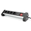 DIGITUS Stekkerdoos met USB – 2 laadpoorten USB-A – 4 stopcontacten – schakelaar – bureau & wandmontage