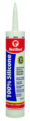 Red Devil 081612 0816 100% Silicone Sealant Case of 12, White