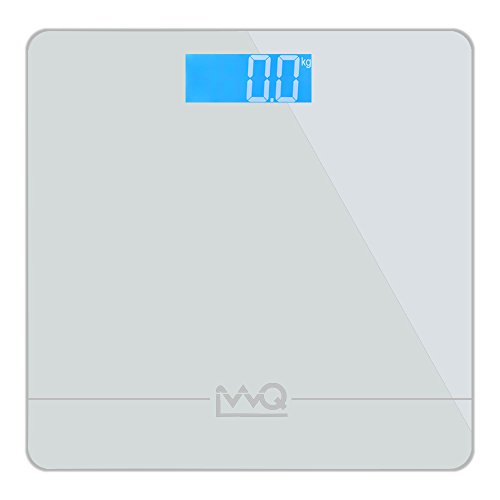 WQ Bathroom Scale Digital Body Weight Scale with Tempered Glass Balance Platform and Easy-to-Read Backlit,400-Pounds Scales
