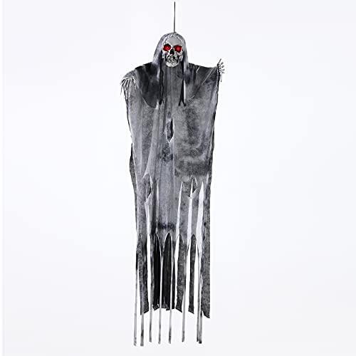 PHRIXUS 5.9ft Animated Hanging Ghost Life Size Scary Halloween Grim