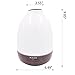 COSSCCI Electric Aroma Diffuser 300ML Essential oil Ultrasonic Aromatherapy Humidifier Auto-off, Mist Humidifier, 7 Color LED lights and Timer Settings, Whisper-Quiet (White)