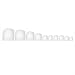DZT1968® 500 Pcs 10 sizes long lasting Fake Artificial Nails Sticker Natural Acrylic False Toe Nails Tips (White)