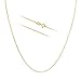 KEZEF 925 Sterling Silver Necklace for Women | Thin 0.7mm 18k Gold plated, Rose Gold chain for women, Silver chain necklace jewelry | cadena de plata 925 para hombre mujer