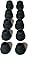 10pcs Black Double Flange Replacement Silicone Earbuds EarTips 4.1mm Connector(Fits PowerBeats 2 wireless)
