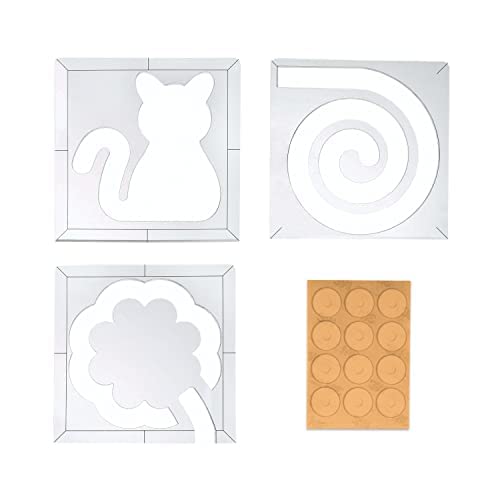 Low Shank Free Motion Quilting Template Set, 3 Quilting Templates, 12