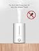 iTvanila Humidifiers, 4L Cool Mist Ultrasonic Humidifiers,Air Humidifiers Baby,Bedroom,Living Room,Office,Auto-Off Whisper Quiet,Large Water Tank Over 42 Hrs Operating Time (White)