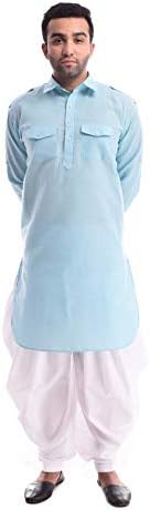 Kurta Royal Mens Linen Cotton Pathani Patiala Salwar Set