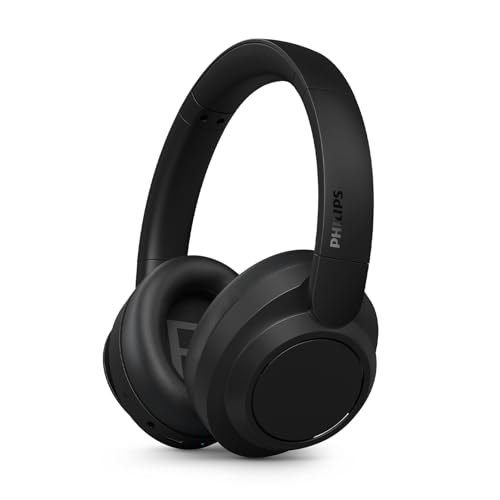 TAH6529BK/00 Cuffie Bluetooth Wireless Over Ear con Cancellazione del Rumore – Qualità di chiamata superiore, fino a 45 ore di riproduzione, adattatore aereo incluso