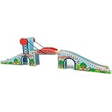 May & Z Wooden Train Tracks Accessories Wood Train Lifting Bridge for Railroad Tracks fits for All Railway Tracks