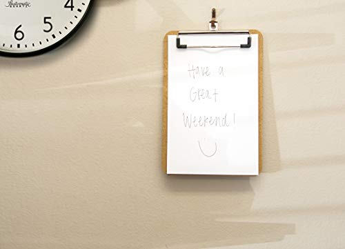 Mini Clipboard 6" x 9" (Set of 12) Memo Clipboard | Small Clipboard | ECO Friendly | Small Clipboards Pack | Mini Clipboards | Low Profile Clip, Classroom Supplies (Pen NOT Included)