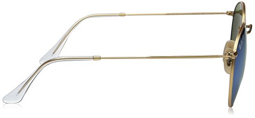 Ray-Ban Metal Polarized Round Sunglasses, Matte Gold, 53 mm