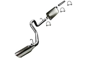 Colt Exhaust | Stainless Steel Performance Cat Back Exhaust System Compatible for Jeep Wrangler 1997-2000 2.5L | Wrangler 1997-2006 4.0L | Free Clamps Included | Automotive Replacement Part