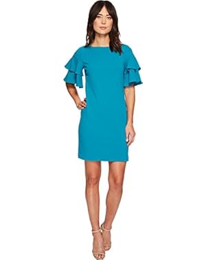 Womens Ruffle Sleeve Wedge Dress CD8C17GL