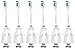 Guhiwuk Replacement brush Heads Compatible with Philips Sonicare Toothbrush E-Series HX7022/66, Fit Essence, Advance, CleanCare, Elite and Xtreme Electric Brush Handles, 6 Pack primary