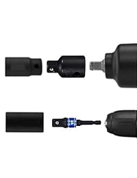 Juego de adaptadores y reductores de brocas, el juego de extensiones de hylong convierte el taladro de potencia en un controlador de tuercas de alta velocidad. 1 4", 3 8" y 1 2" de unidad ...