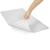Vive Bath and Shower Tub Mat - 28" by 16" Non Slip Bathtub Matting - Long Rectangle Floor Grip - Suction Cup Traction Safety for Kids, Baby, Elderly, Men, Women - Rubber, Non Skid, XL Floor Covering