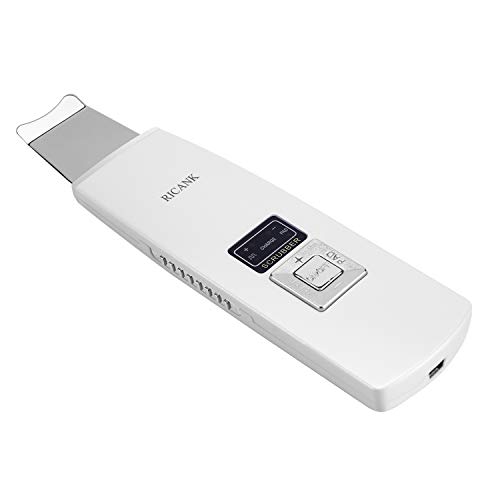 Facial Skin Scrubber Blackhead Remover Acne Comedo Extractors Facial Lifting Treatment Rechargeable Facial Scrubber Dermabrasion Peeling Machine Skin Exfoliation White
