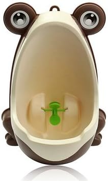 cheesy Cheeks Kid's Lovely Frog Children Potty/ Toilet/ Urinal Stand/ Pee Trainer Bathroom Stylish Wall Hang (Coffee)