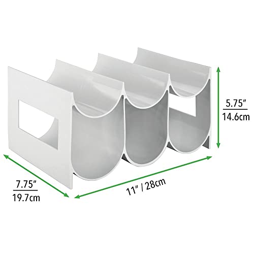 mDesign Plastic Modern FreeStanding Bottle Rack Storage Organizer