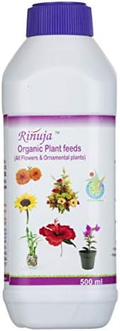 RINUJA Organic Certified Plant Feeds for All Flowers & Ornamental Plants - 500ml