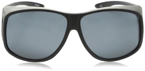 Solar Shield Fits Over Sunglasses Classic Aspen Aviator (XL) Blk/Gry - Thumbnail 2