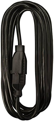 Woods Light Duty Extension Cord - Indoor Power Solution for Office & Household Use - SJTW Extension Cord - 16 Gauge - 3 Conductor - 25 Feet - Black (Pack of 12) Image