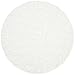 SAFAVIEH Faux Sheep Skin Collection 6' Round Ivory FSS235A Silken Glam 2.35-inch Thick Area Rug