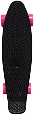 Waveline Skate Skateboard Complete 22 inch Cruiser for Kids Youth Beginners Plastic Retro Style PU Wheels