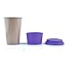 14 OZ 100% Organic Reusuable Travel Mug Purple TO GO coffee cup Biodegradable BPA Free FDA approved Leak proof silicone and heat resistant grip