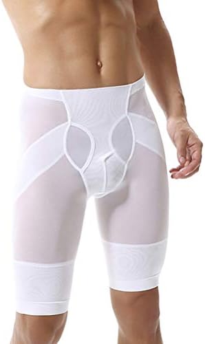 XOKIMI Men's Hi-Waist Slimming Body Shaper Boxer Brief Shorts Tummy Control Shapewear Waist Trimming