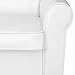 Homevibes Accent Chair PU Leather Reading Chair Upholstered Arm Chair Mid Century Modern Chair Comfy Single Sofa Comfortable Soft Leisure Sytlish Club Chair for Bedroom Living Room Home Office, White