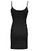 TOP LEGGING TL Women's Soft Cotton Basic Spaghetti Strap Seamless Active Cami Slip Dress Black Large