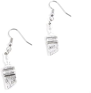 1 Pairs Jewelry Making Antique Silver Tone Earring Supplies Hooks Findings Charms Z7TJ8 Paint Brush