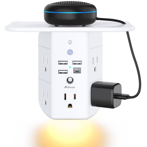 Mifaso Outlet Extender Shelf Night Light