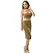ALAIX Womens Strapless Halter Sleeveless Two Piece Skirt Bodycon Zipper Dresses