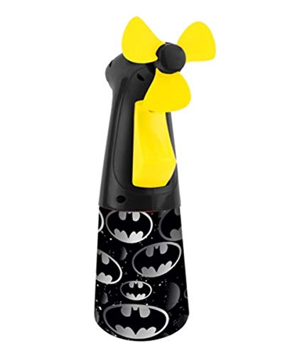 O2COOL Licensed Batman Misting Fan, Handheld Misting Fan, Battery Operated Fan, Water Spray Fan, Mini Portable Desk Fan, Personal Cooling Fan for Outdoor, Fine Mist Sprayer