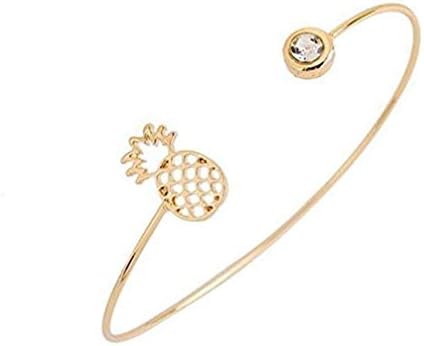 Ends Cuff Bngel-Fashion Coconut Tree Leaf Bangle Silver Gold Plated Ethnic Bangle Tropical Plant Palm Tree Bracelet for Women
